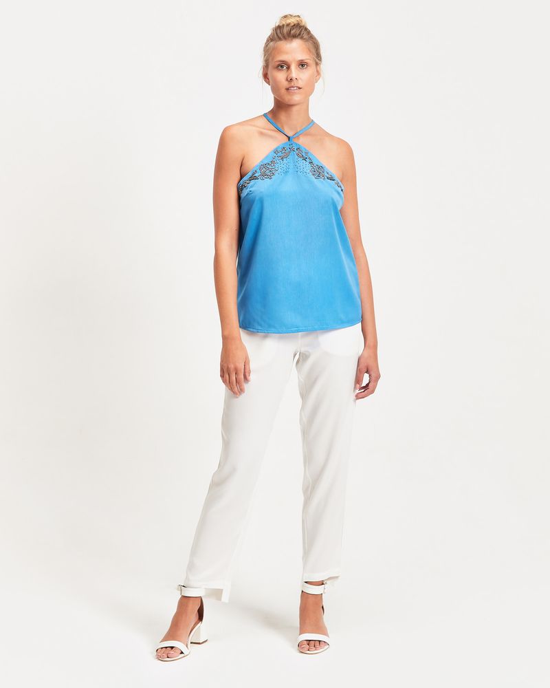 TOP EMBROIDERY CHRISTMAS - AZUL