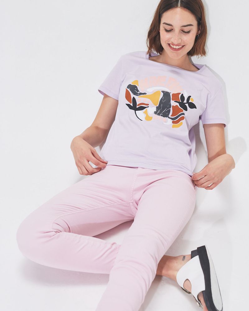 JEAN SLIM GABARDINA RAINBOW - SWEET LILAC
