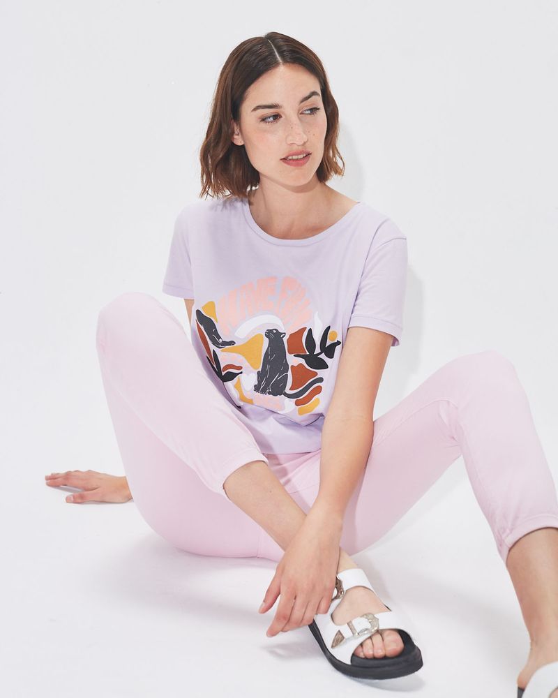 JEAN SLIM GABARDINA RAINBOW - SWEET LILAC