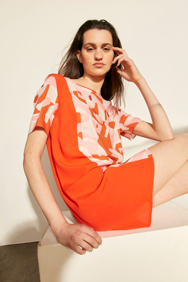 VESTIDO BOXY ABSTRACT LAYERS