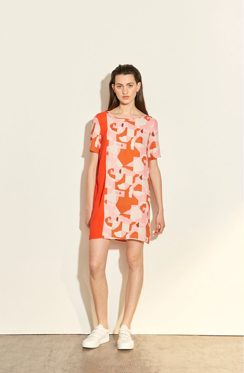 VESTIDO BOXY ABSTRACT LAYERS