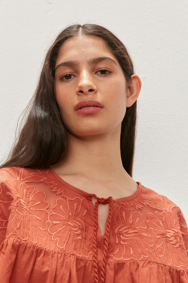 TOP BLUSA OVER COTTON MESH