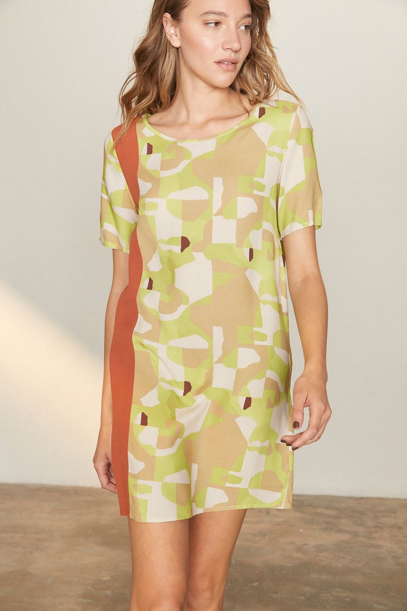 VESTIDO BOXY ABSTRACT LAYERS