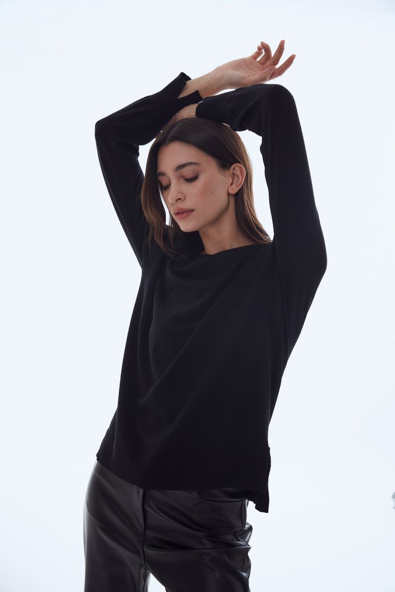 SWEATER NET ROUND NECK CHIARA
