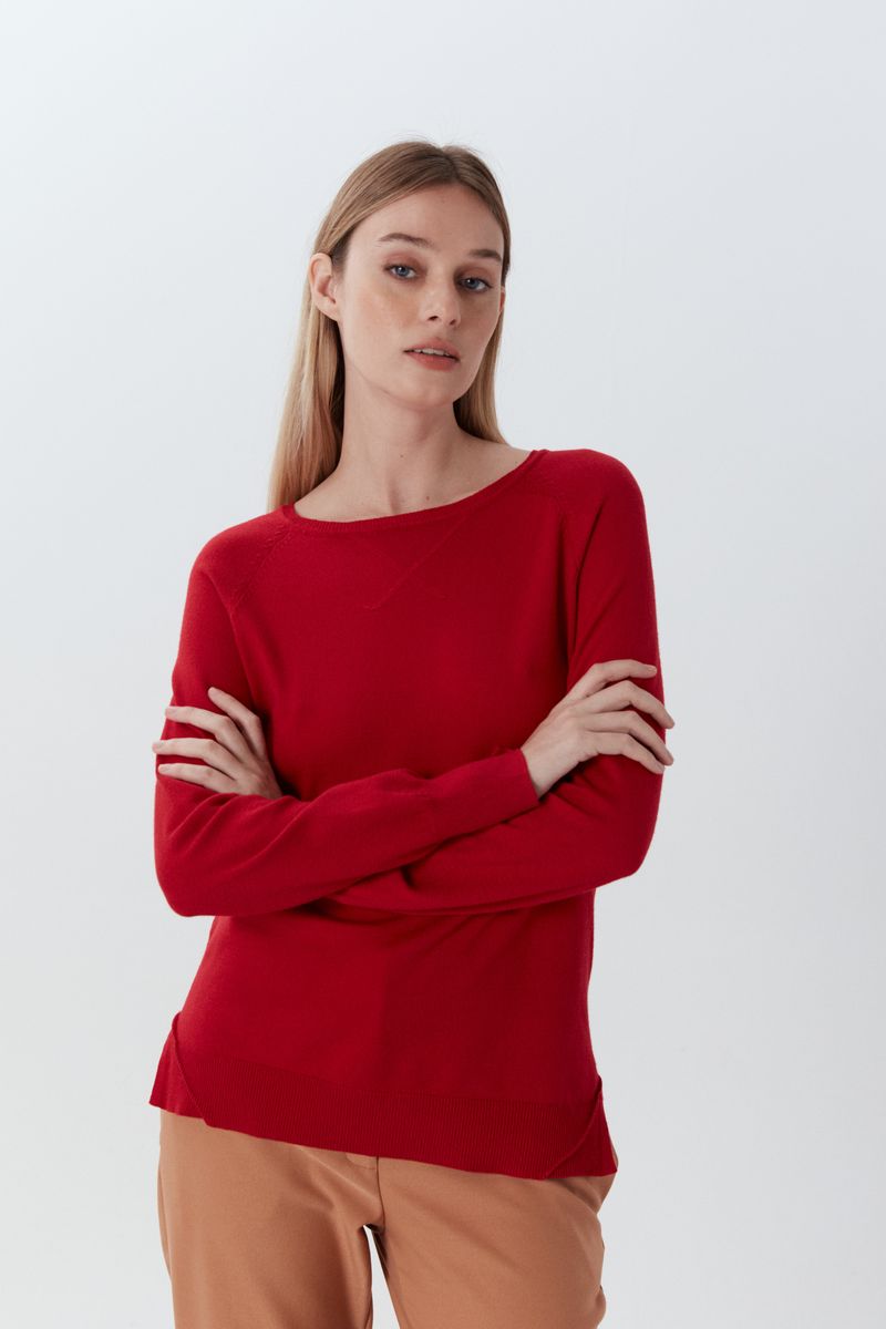SWEATER NET ROUND NECK CHIARA