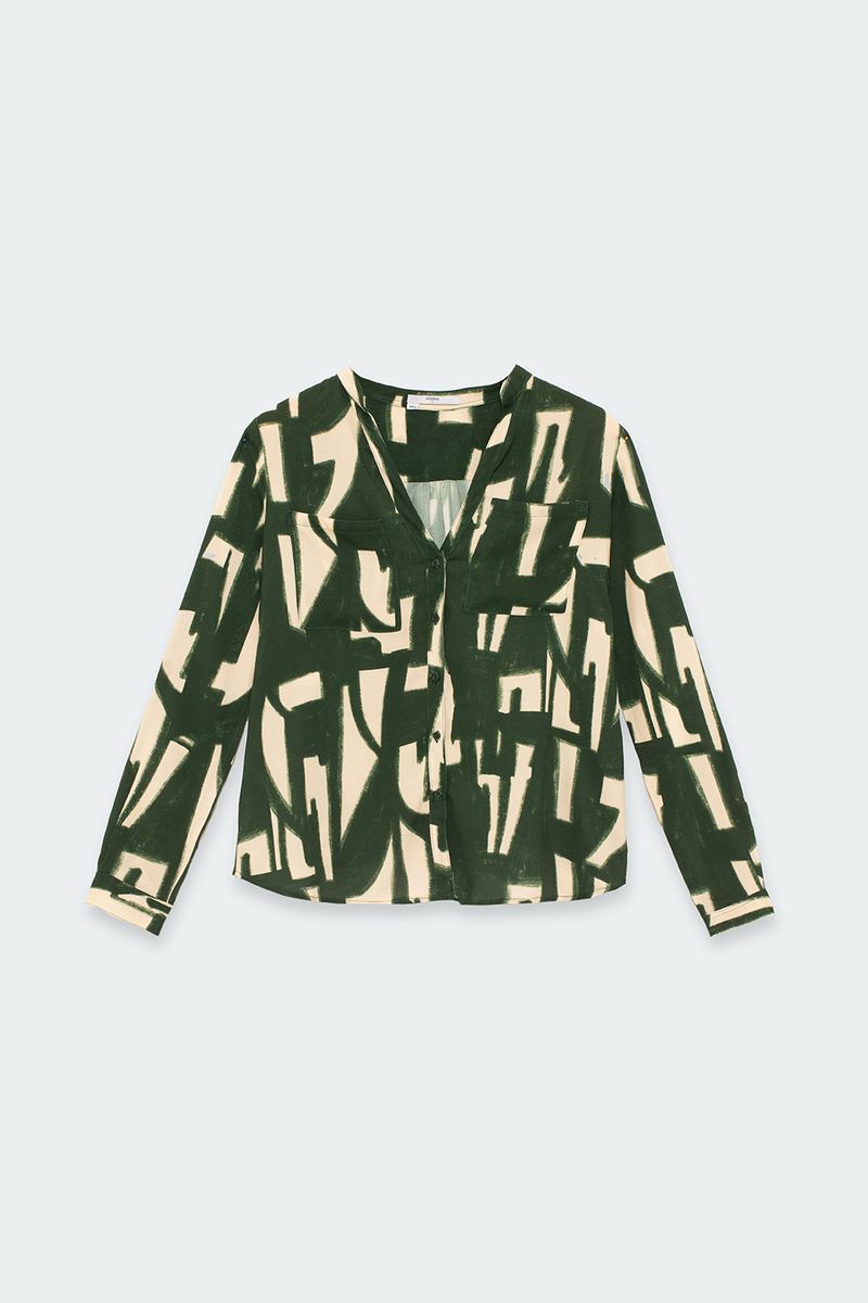 CAMISA PRINT ABSTRACT SAND