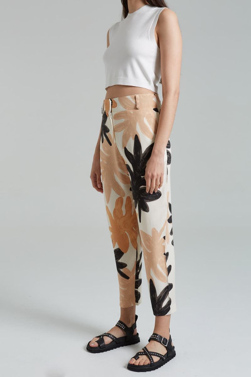 PANTALON PRINT NEW LEAVES