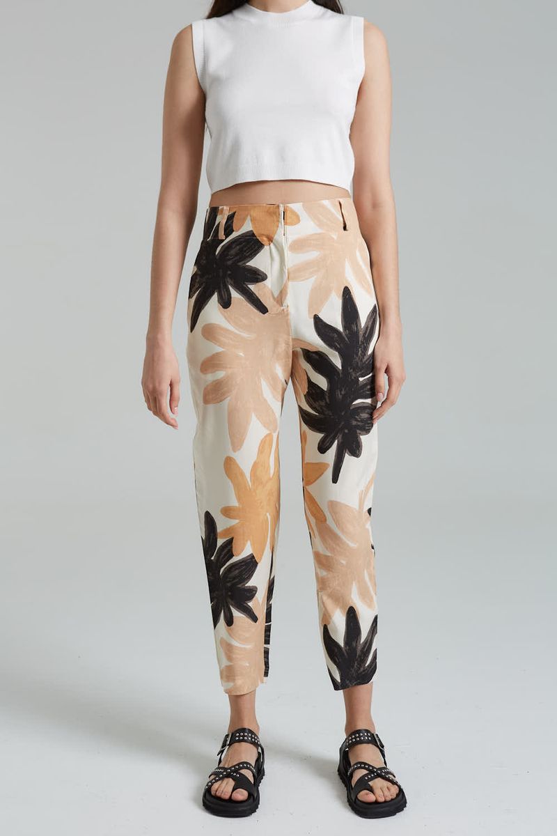 PANTALON PRINT NEW LEAVES