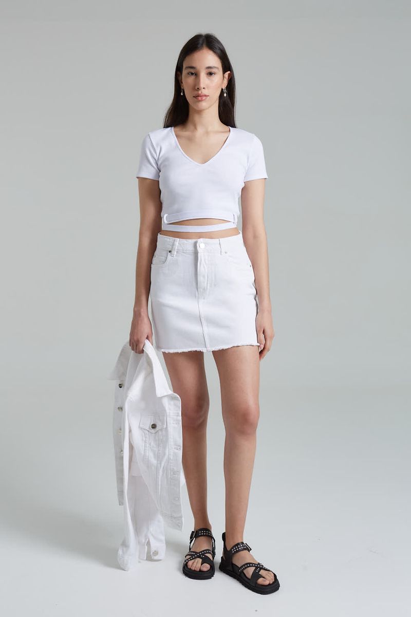 REMERA CROP LACE UP