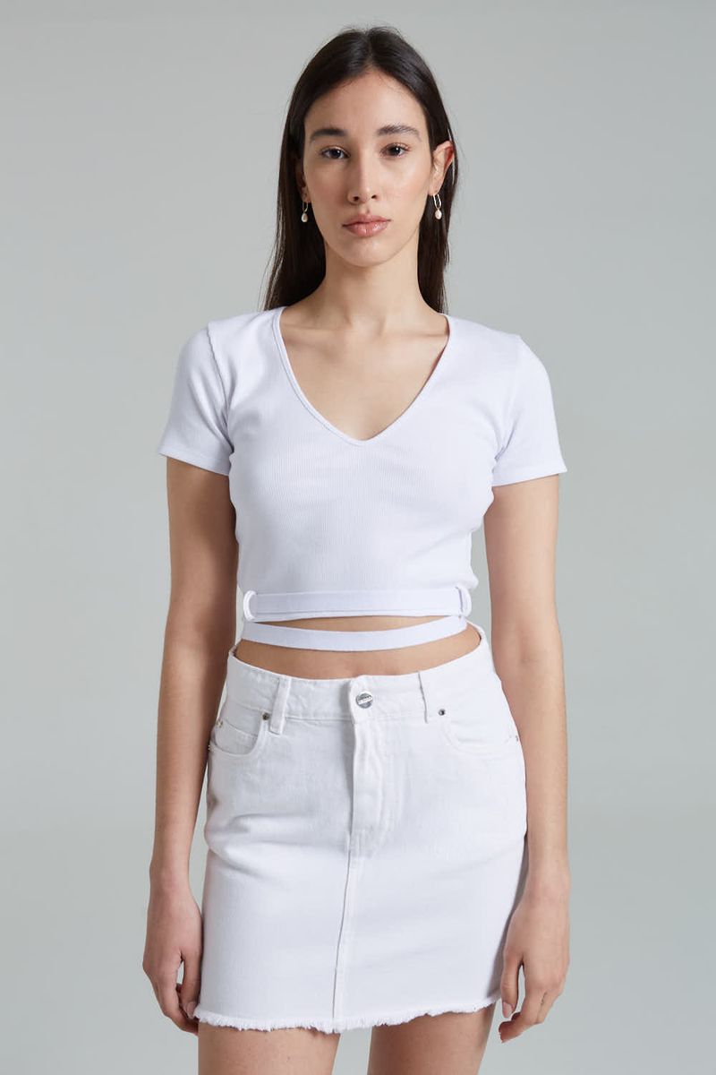 REMERA CROP LACE UP