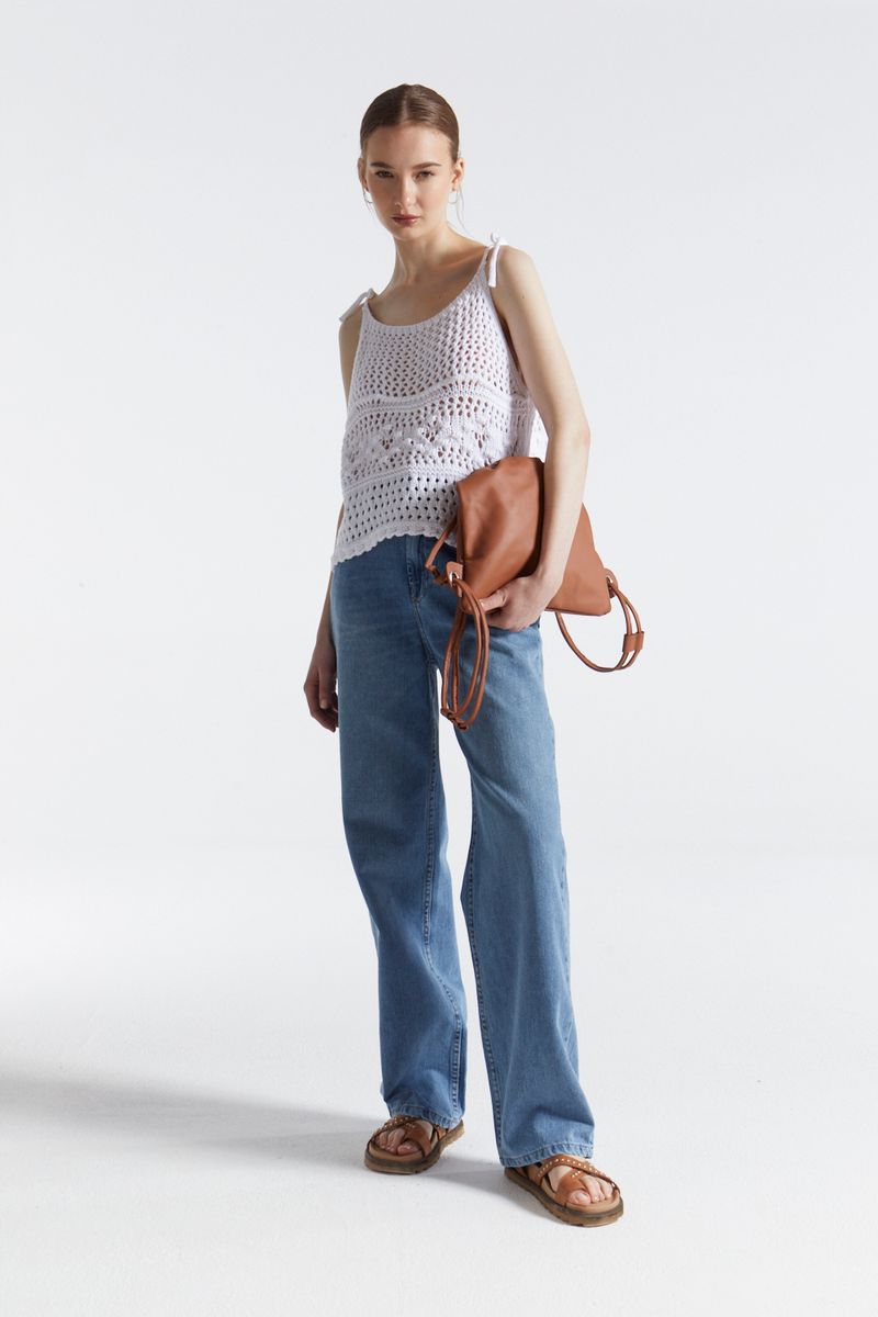 SWEATER TOP COTTON PEARLS