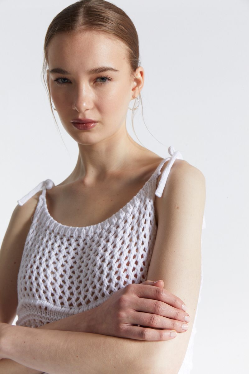 SWEATER TOP COTTON PEARLS