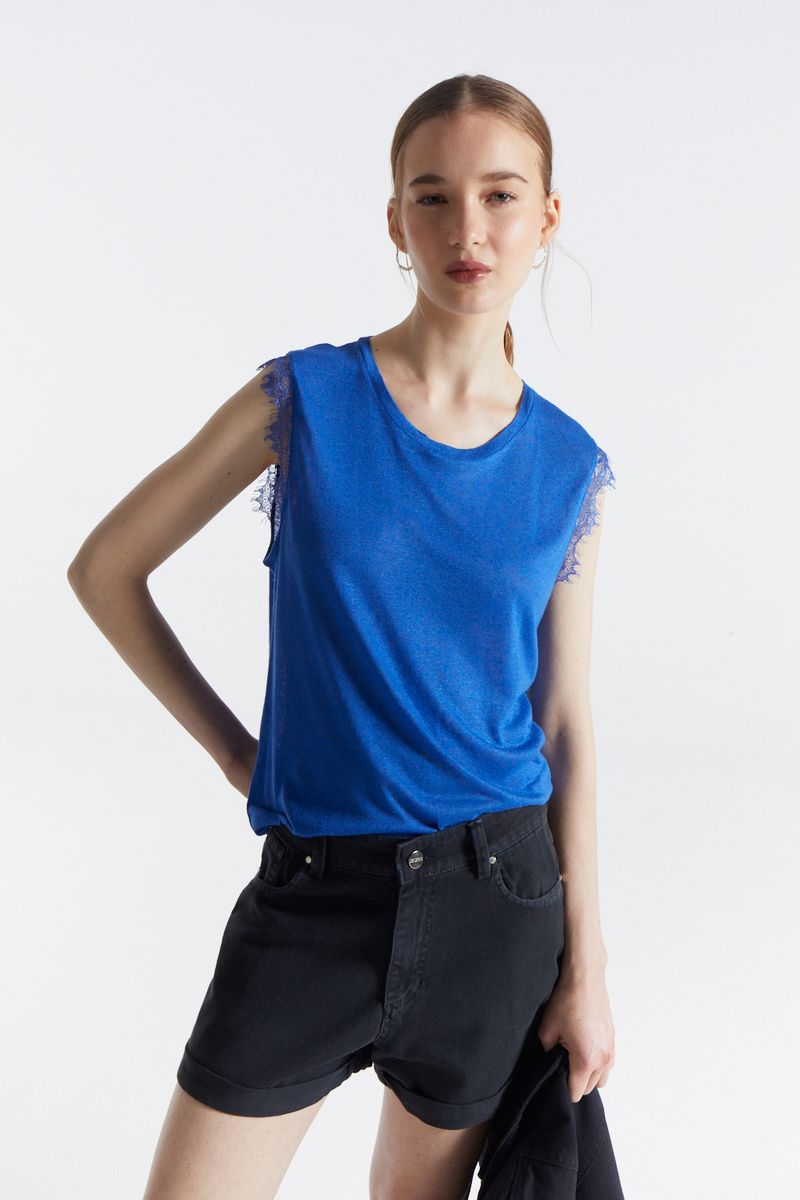 REMERA LINEN LACE ANI