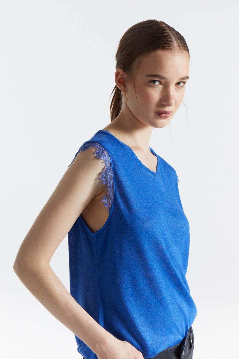 REMERA LINEN LACE ANI
