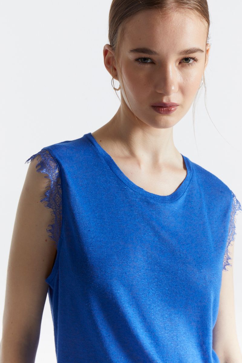 REMERA LINEN LACE ANI