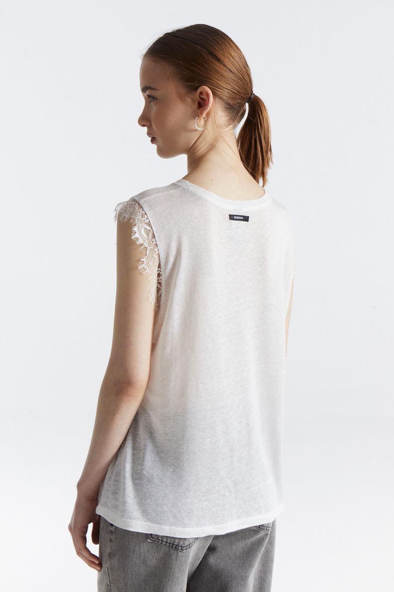 REMERA LINEN LACE ANI