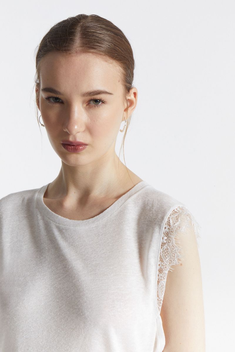 REMERA LINEN LACE ANI