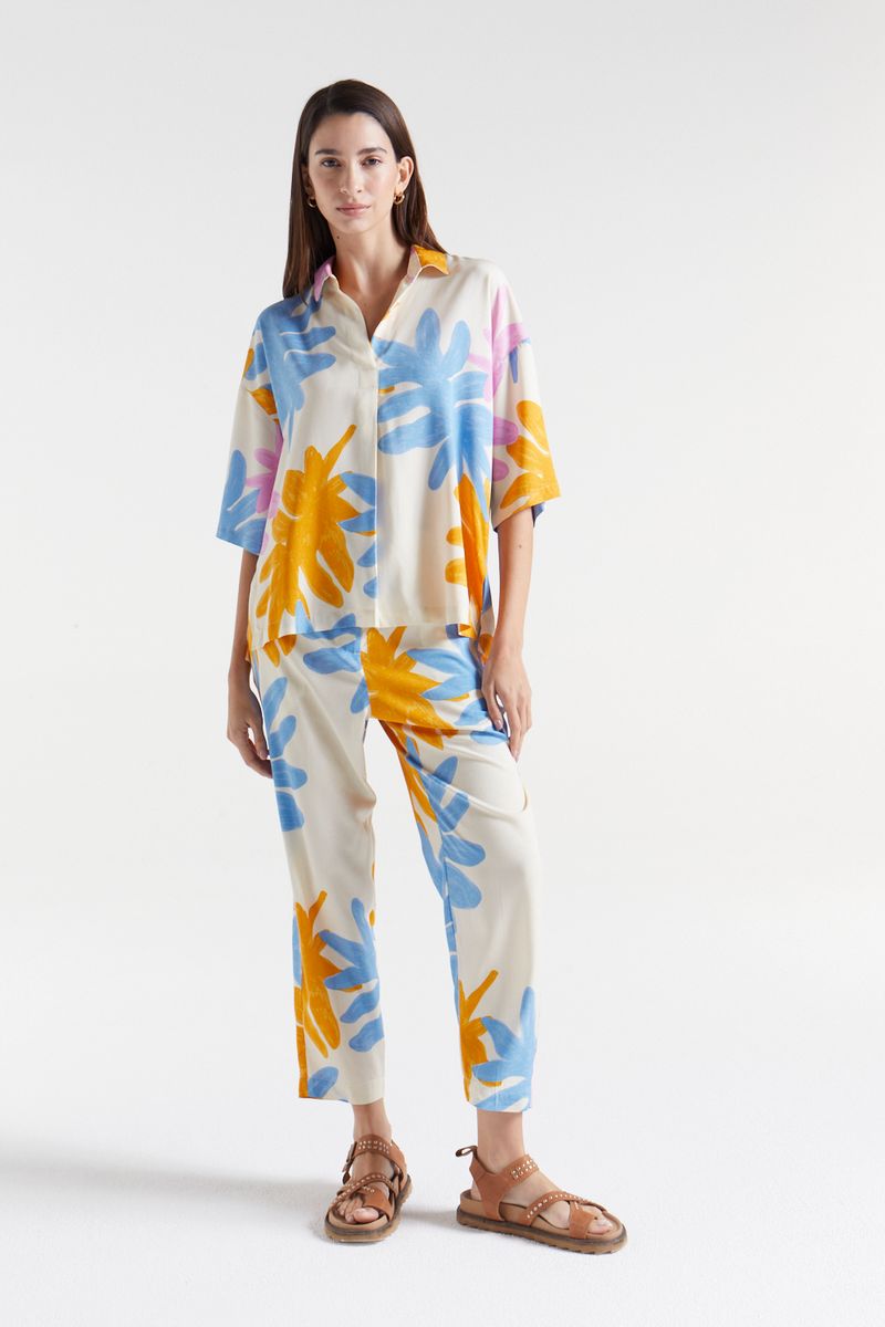 PANTALON PRINT NEW LEAVES
