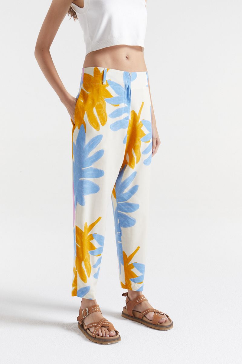 PANTALON PRINT NEW LEAVES