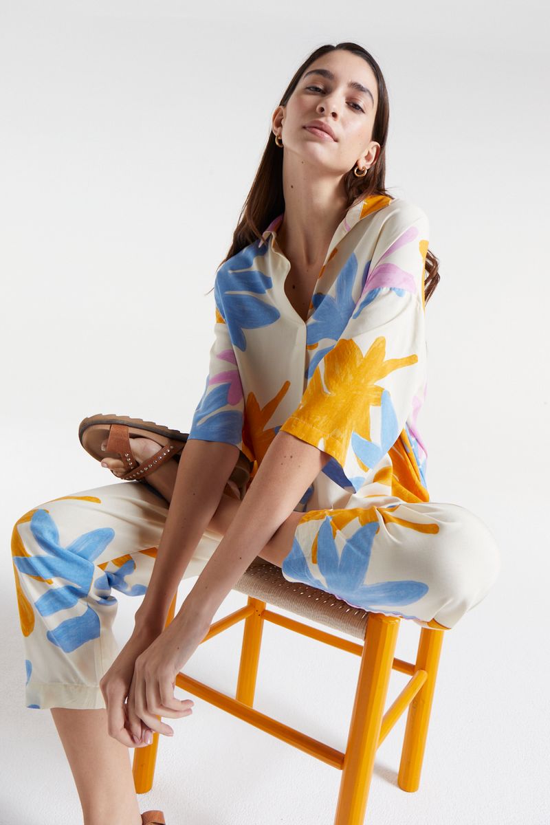 PANTALON PRINT NEW LEAVES