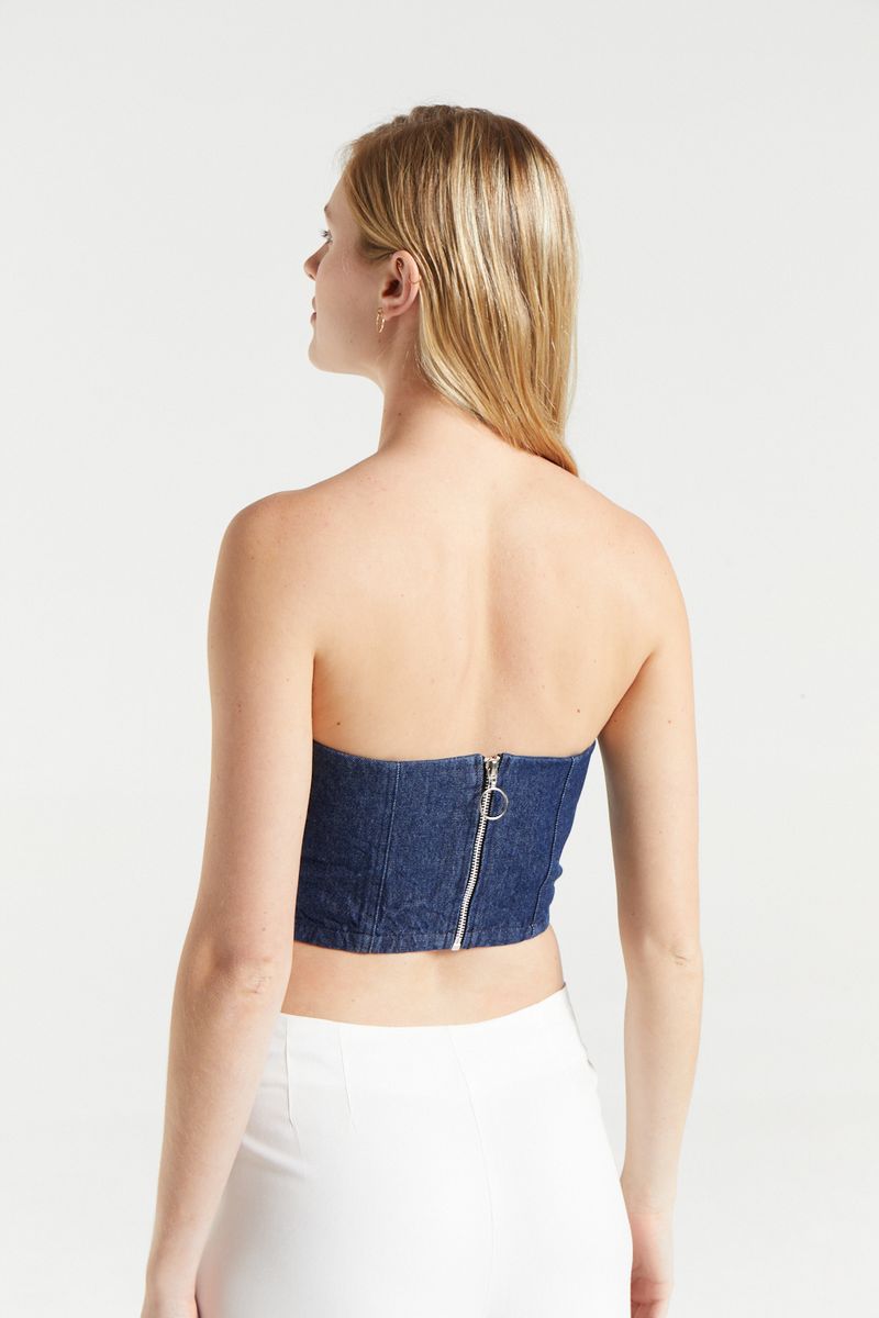TOP CORSET DENIM