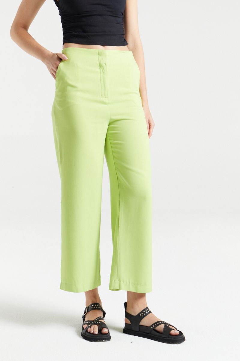 PANTALON CROP LYOCELL PIQUE ASH