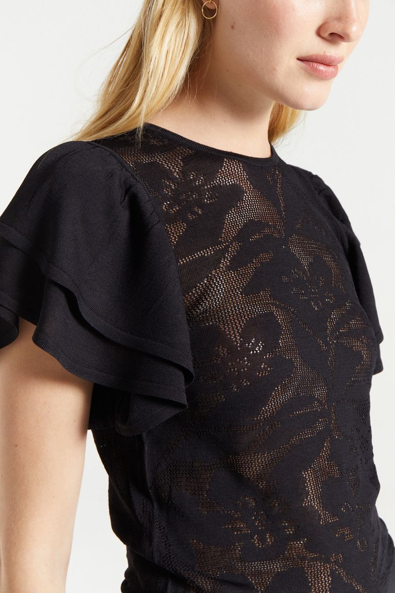 SWEATER JACQUARD MESH