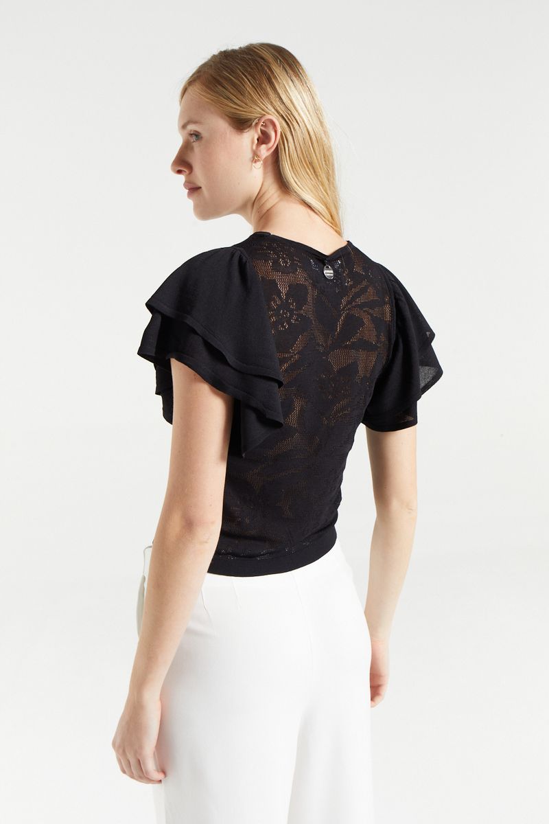 SWEATER JACQUARD MESH