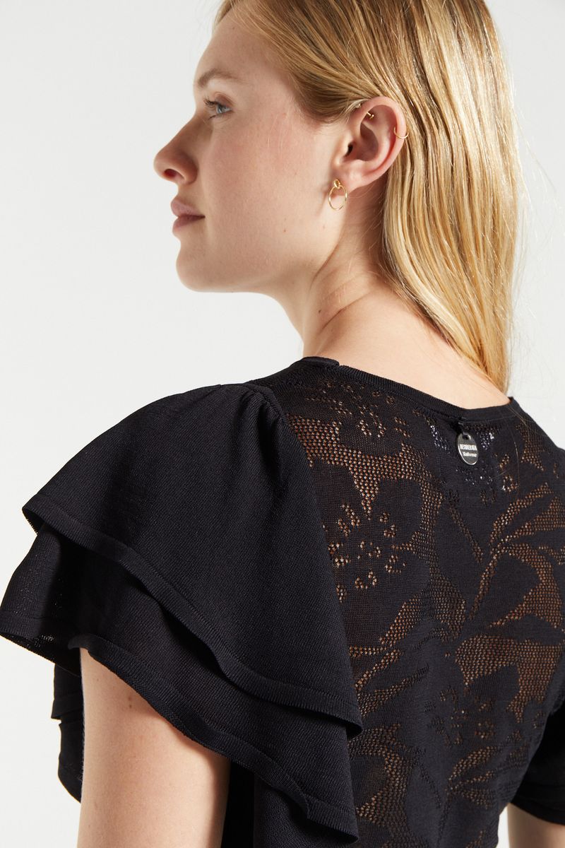 SWEATER JACQUARD MESH
