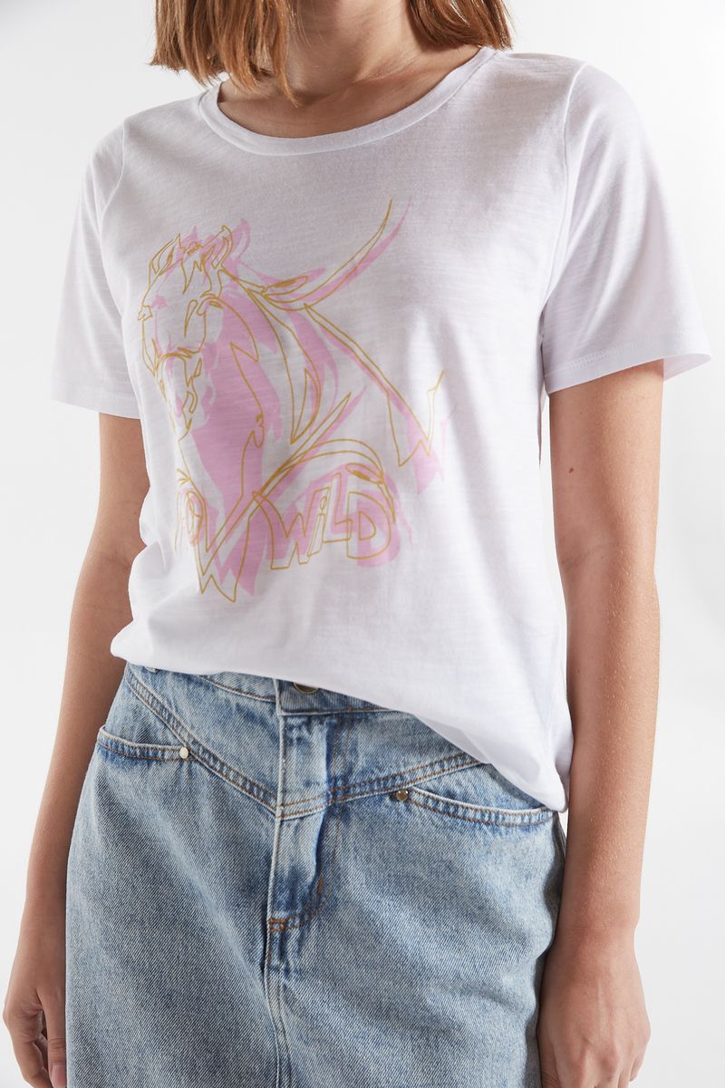 REMERA PIMA PRINT HORSES