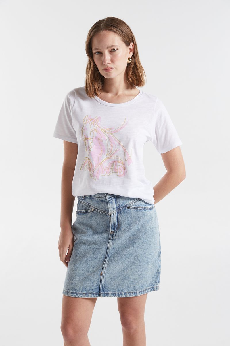 REMERA PIMA PRINT HORSES