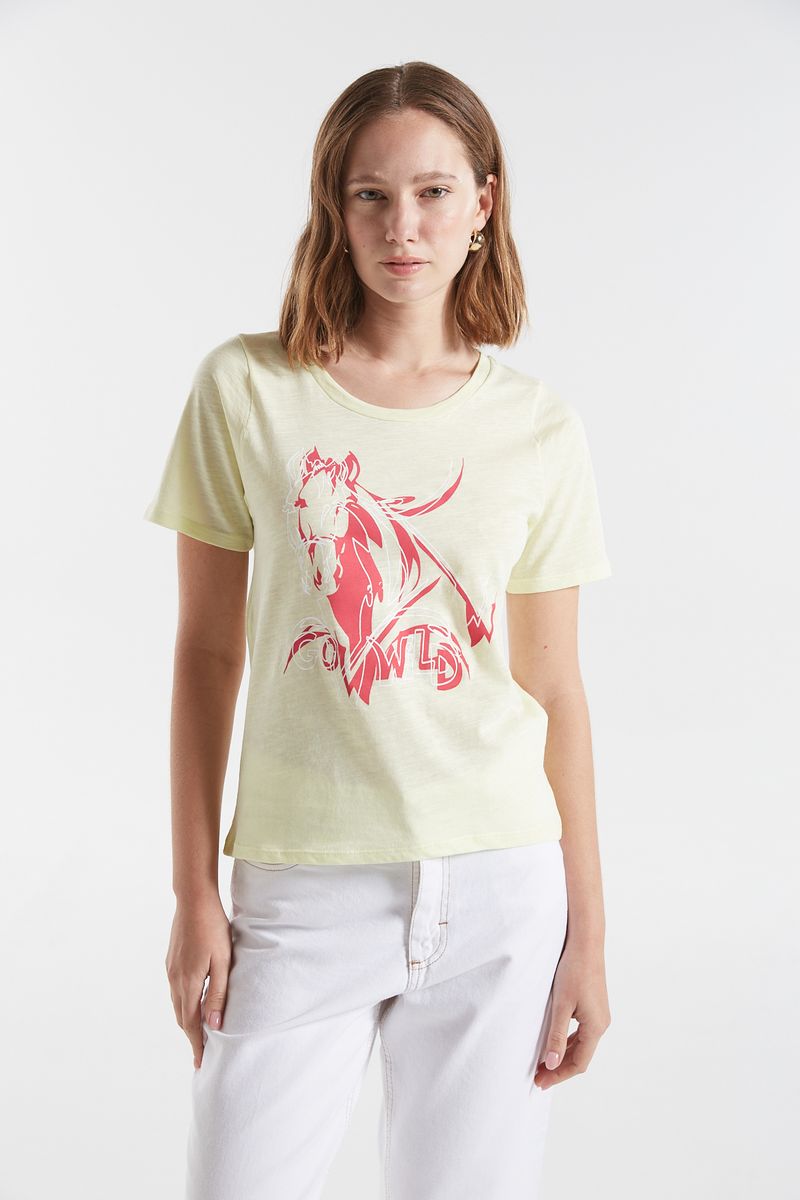 REMERA PIMA PRINT HORSES