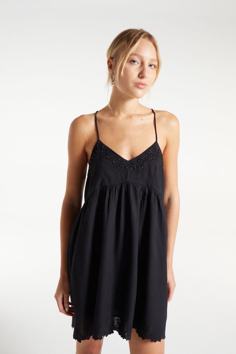VESTIDO EMBROIDERY SPRING FLOWERS