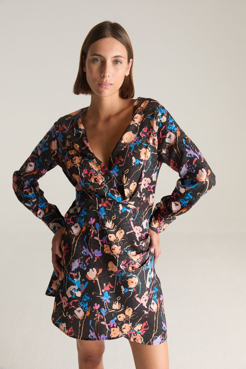 VESTIDO MANGA LARGA SEQUINS