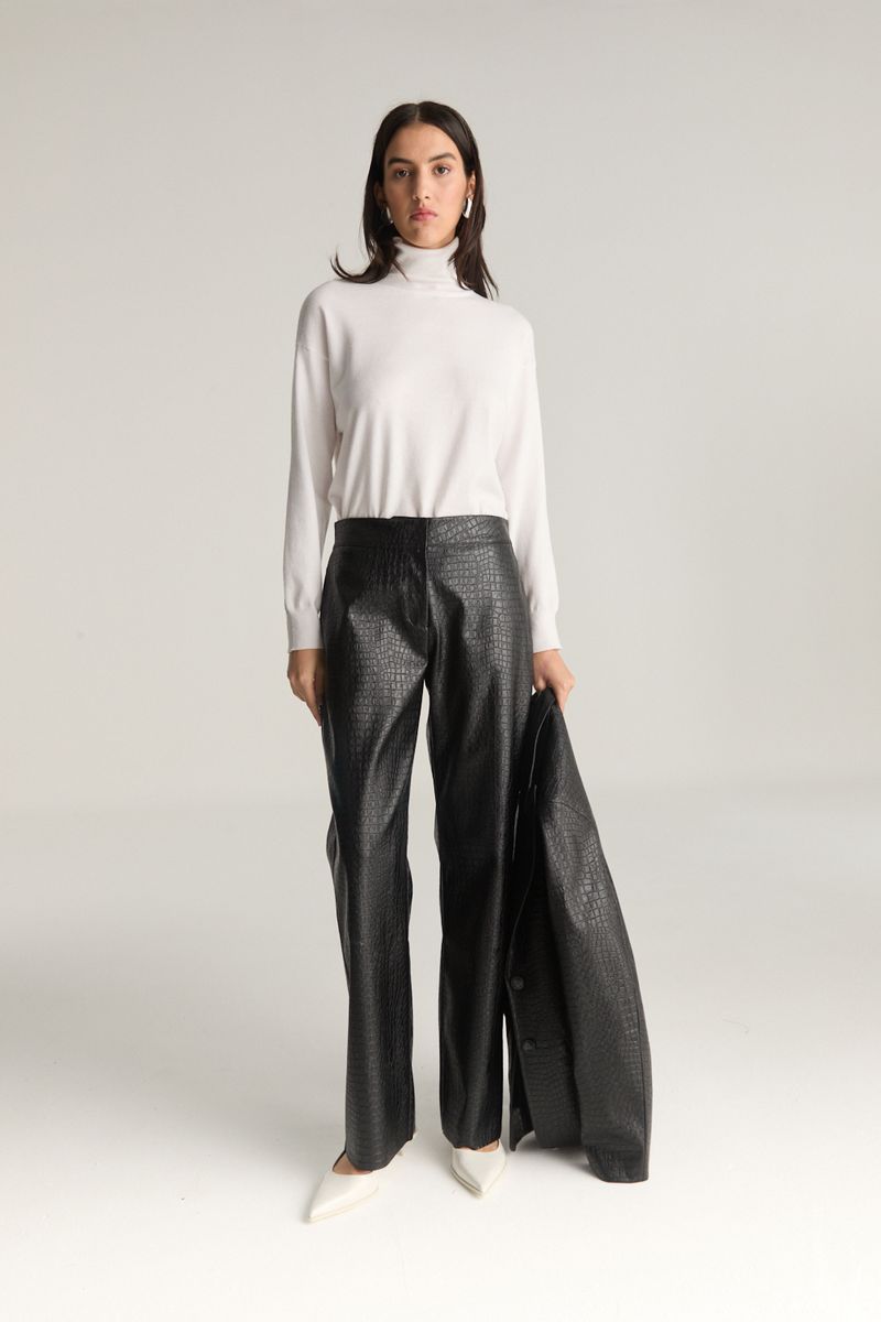 PANTALON VEGAN CROCO