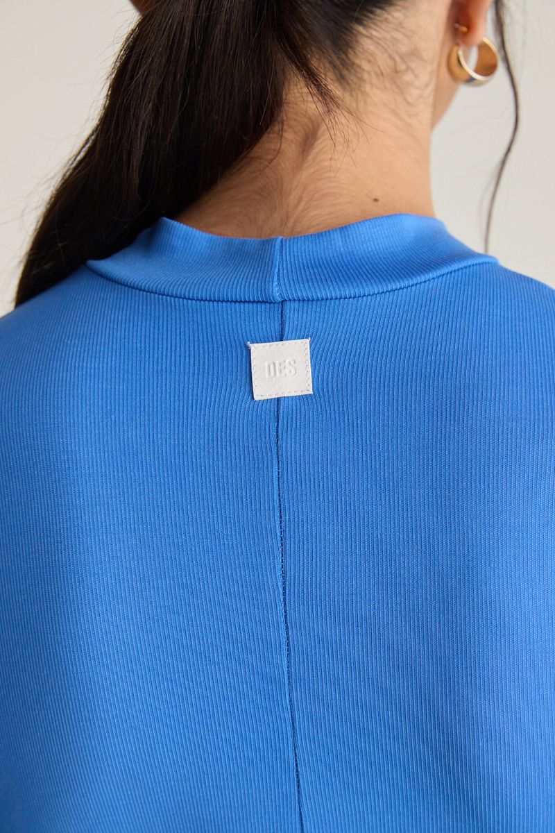 REMERA RIBBED GATHER BELLA