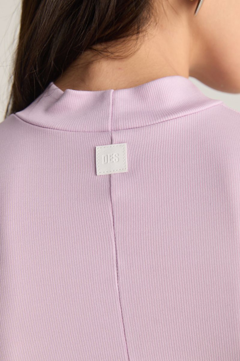 REMERA RIBBED GATHER BELLA