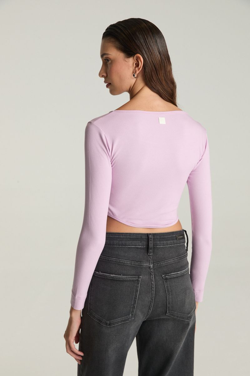 REMERA RIBBED CROP DES C