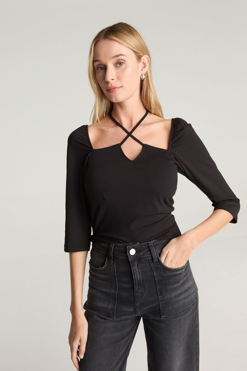 REMERA LACE UP BEA