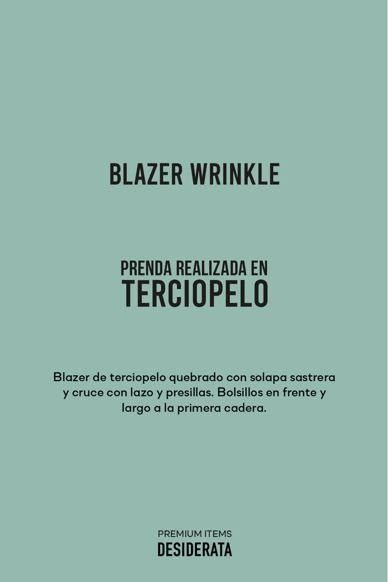 BLAZER TERCIOPELO WRINKLE