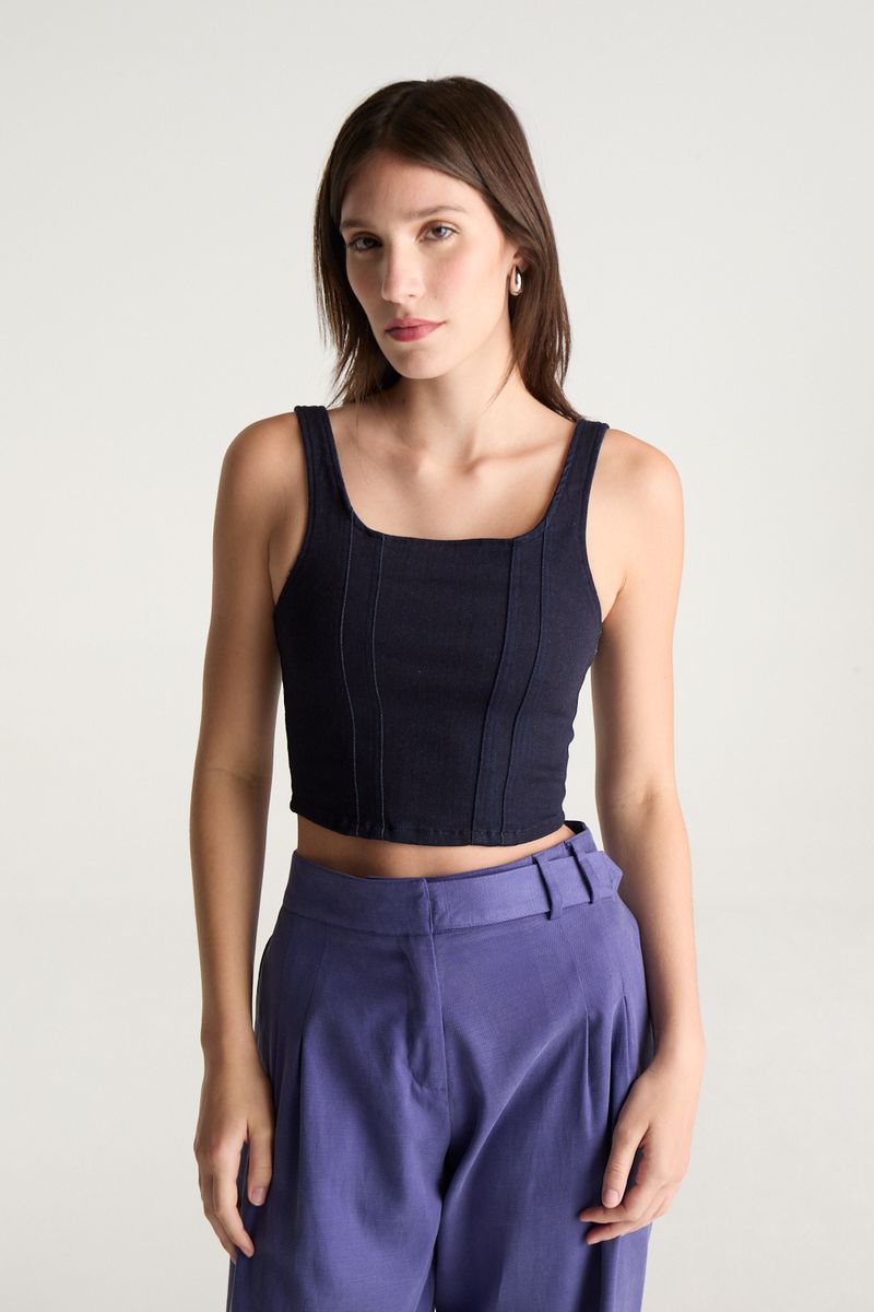 TOP CORSET DENIM