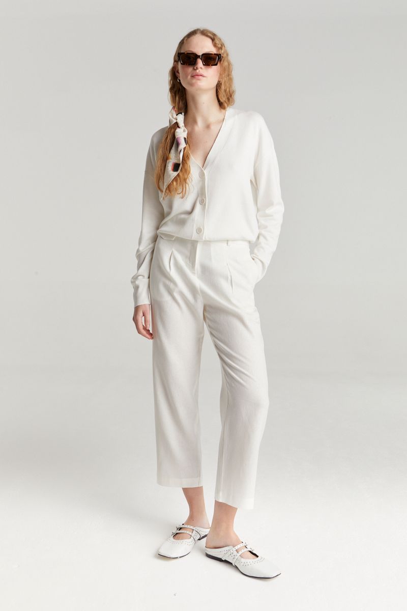 PANTALON LINO GARDENIA