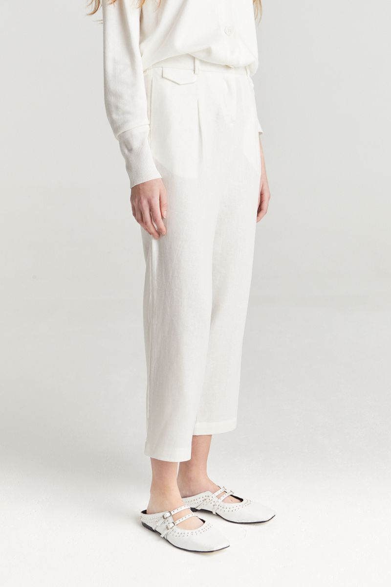 PANTALON LINO GARDENIA