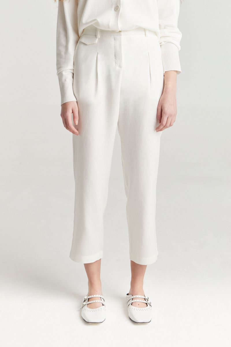 PANTALON LINO GARDENIA