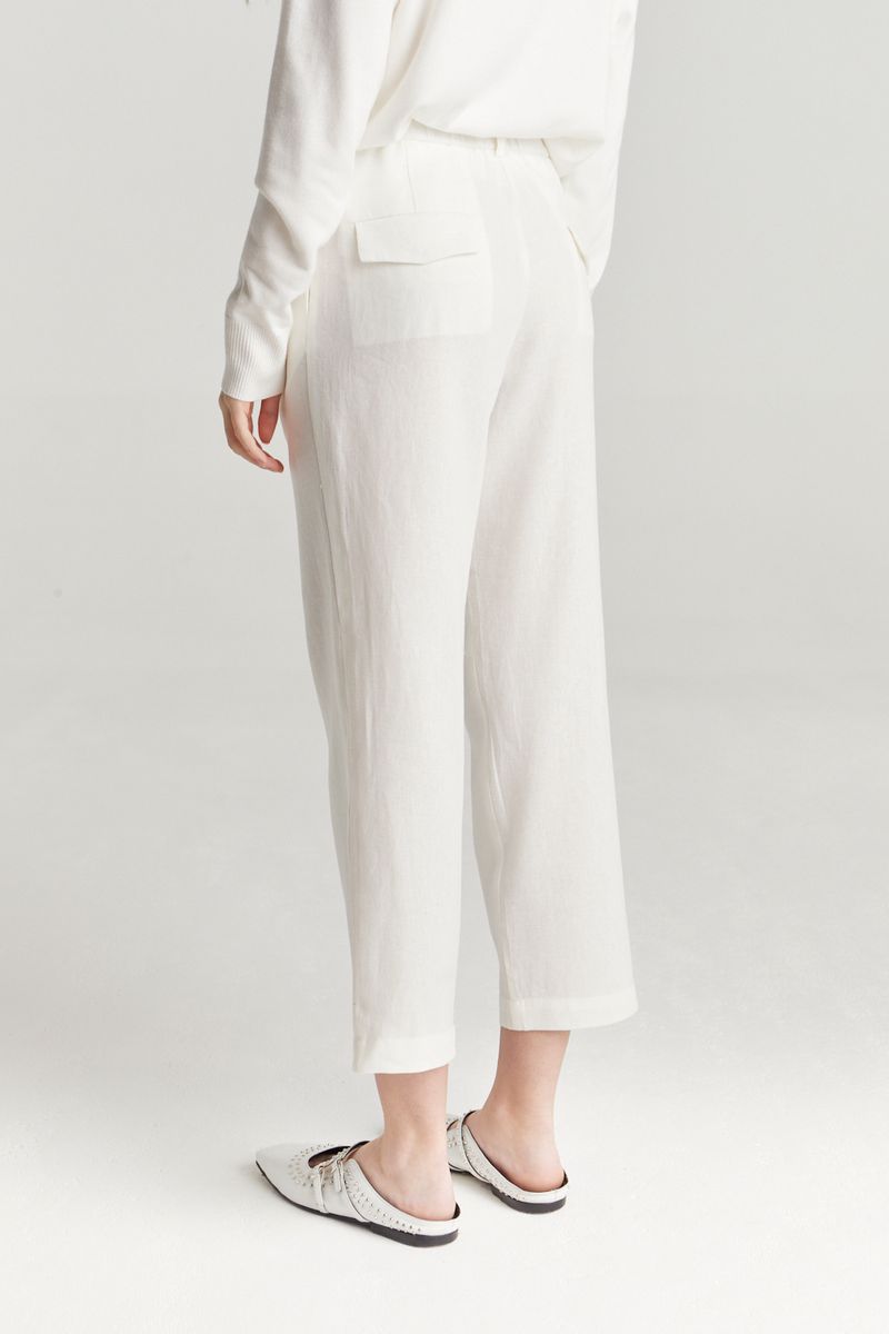 PANTALON LINO GARDENIA