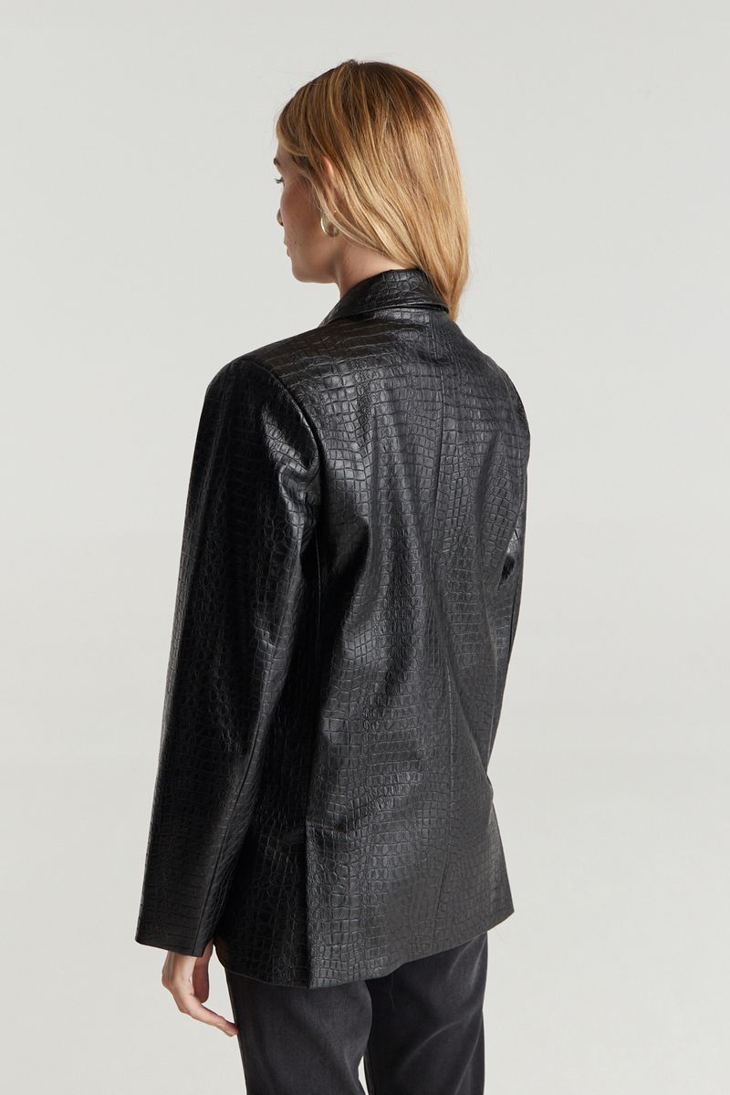 BLAZER PU LEATHER CROCO