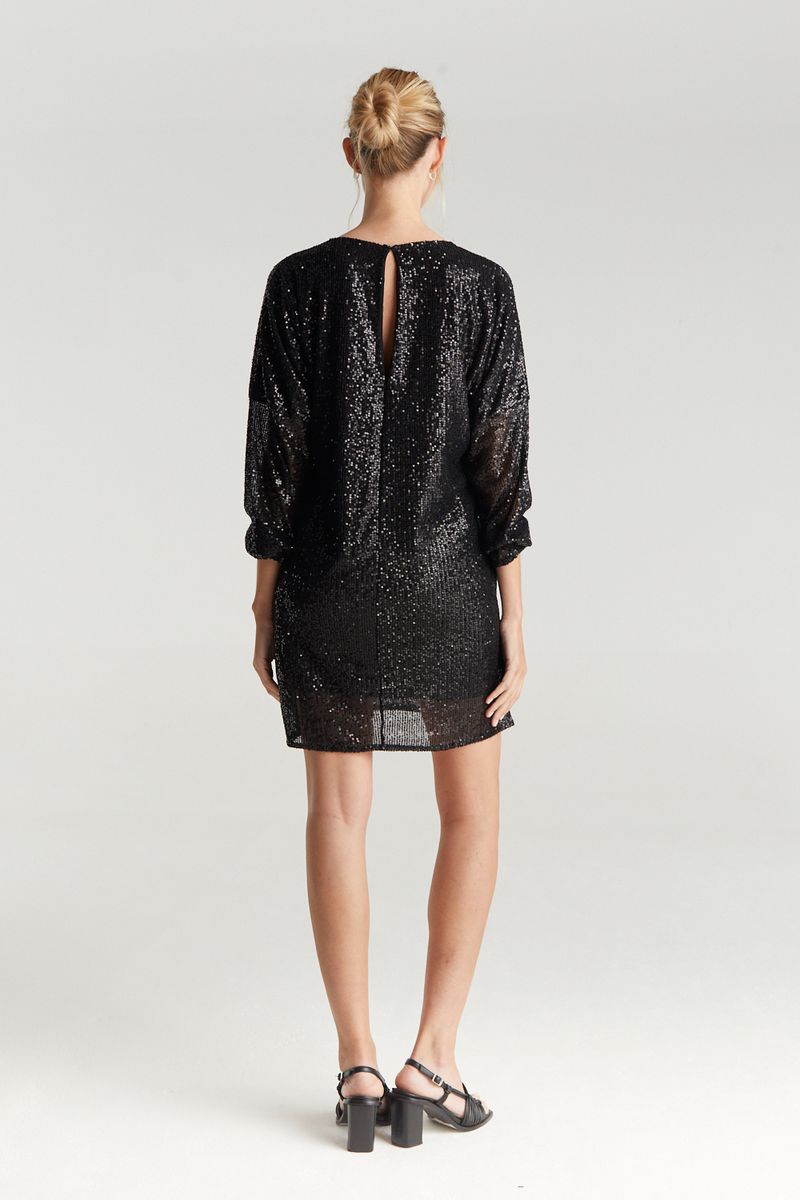 VESTIDO MANGA LARGA SEQUINS