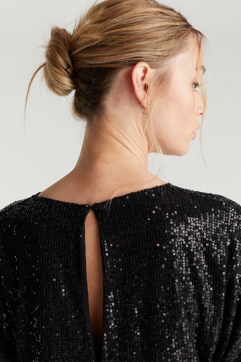 VESTIDO MANGA LARGA SEQUINS