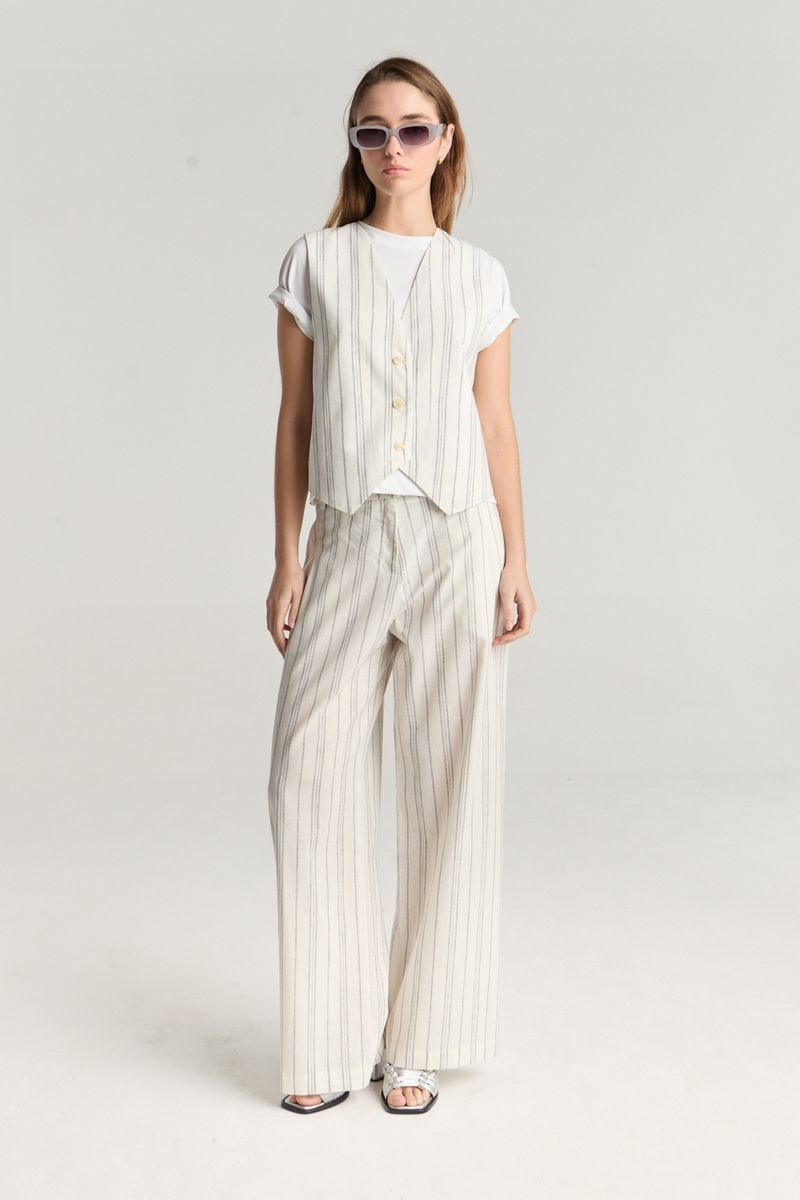 CHALECO LINO STRIPES
