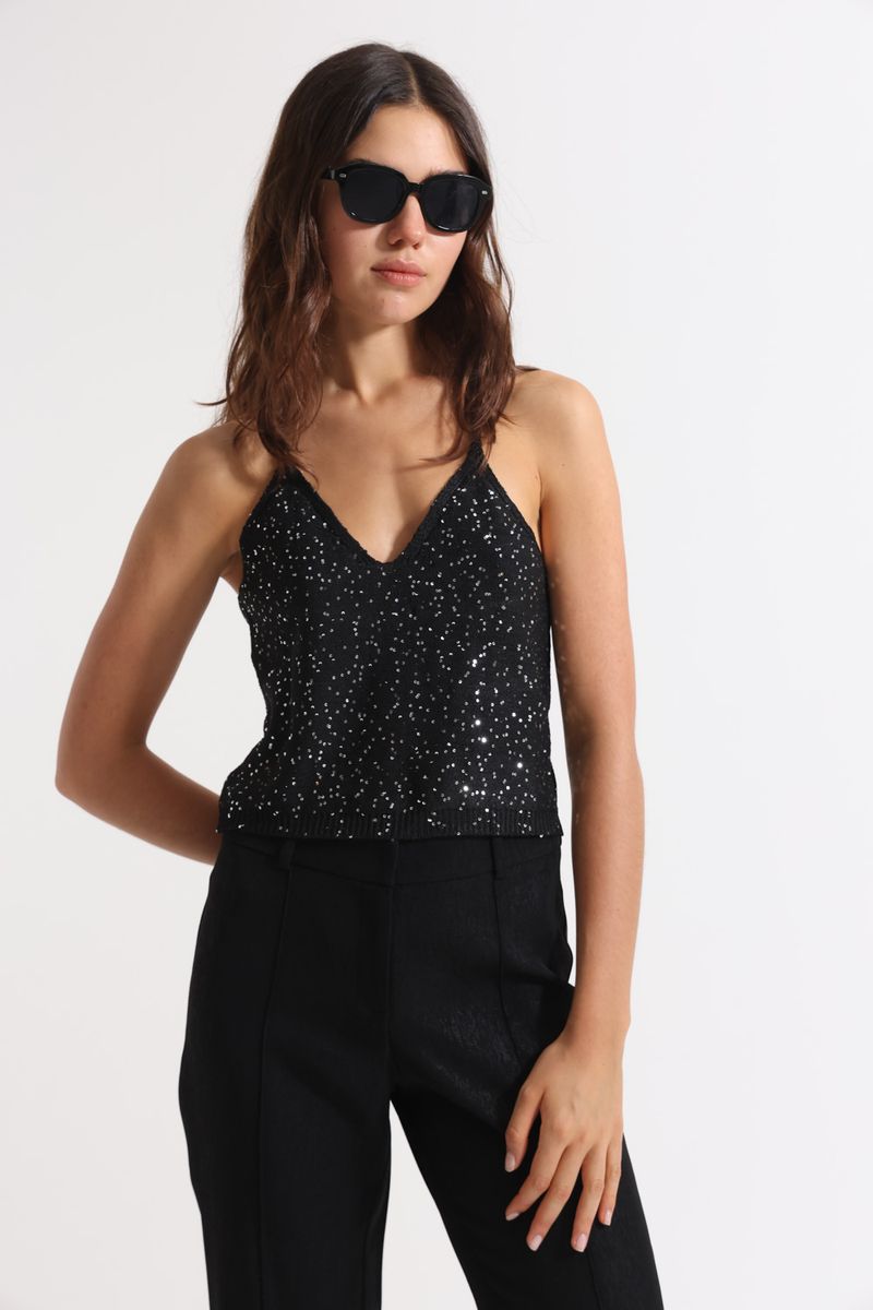 SWEATER TOP SEQUINS